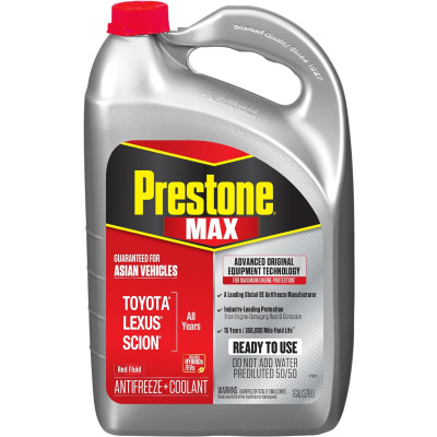 Prestone AF6210 MAX Asian Vehicles (Red) Anti-Freeze and Coolant - 4 Liters